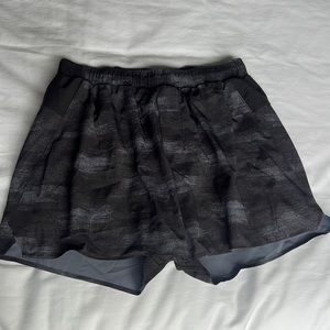 Mens Lululemon Surge Run Short black gray 4” medium